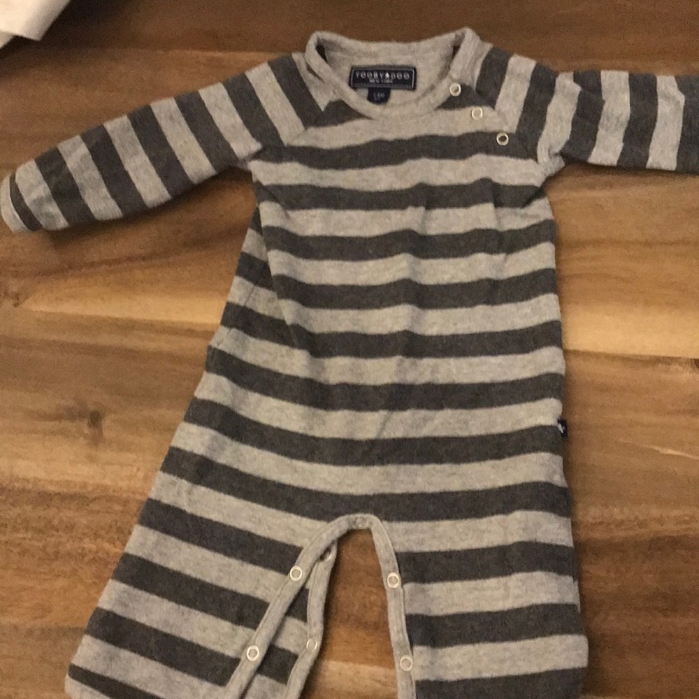 Tooby Doo New York Grey Onsie striped